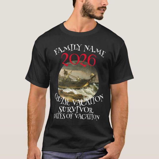 T-shirt Vacances de bateau de croisière 2026 Survivant de  (Devant)