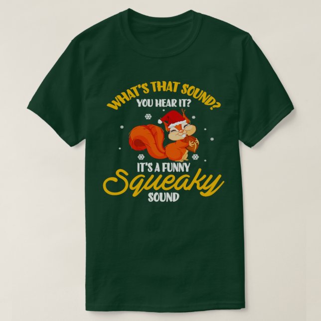 T-shirt Vacances de chemise d'écureuil de Noël (Design devant)
