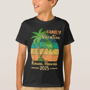T-shirt Vacances de famille à la plage à Kauai Hawaï 2025