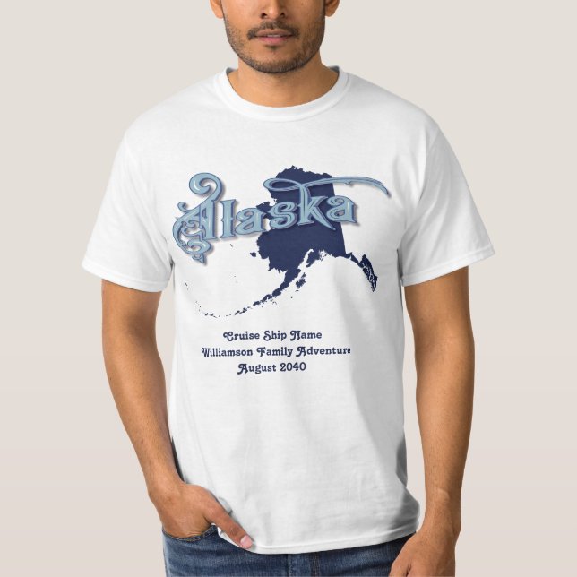 T-shirt Vacances de famille de croisière de l'Alaska (Devant)
