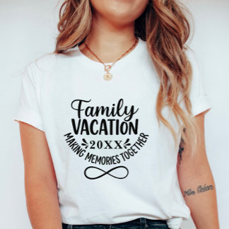 T-shirt Vacances de famille personnalisées avec symbole de