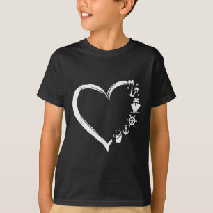 T-shirt Vacances de l'Escadron de croisière Coeur en détre