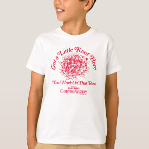 T-shirt Vacances de Noël   Donnez un noeud de l'étiquett
