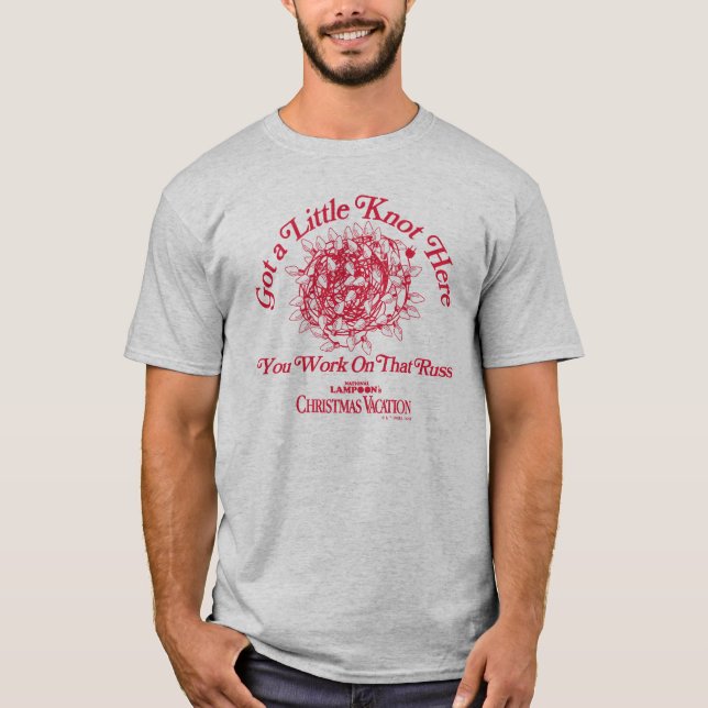 T-shirt Vacances de Noël | Donnez un petit noeud ici (Devant)