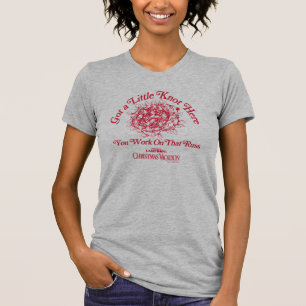 T-shirt Vacances de Noël   Donnez un petit noeud ici
