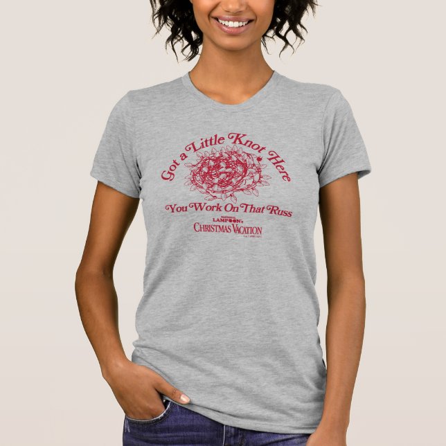 T-shirt Vacances de Noël | Donnez un petit noeud ici (Devant)