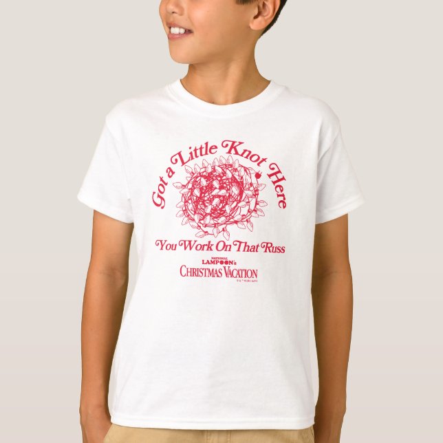 T-shirt Vacances de Noël | Donnez un petit noeud ici (Devant)