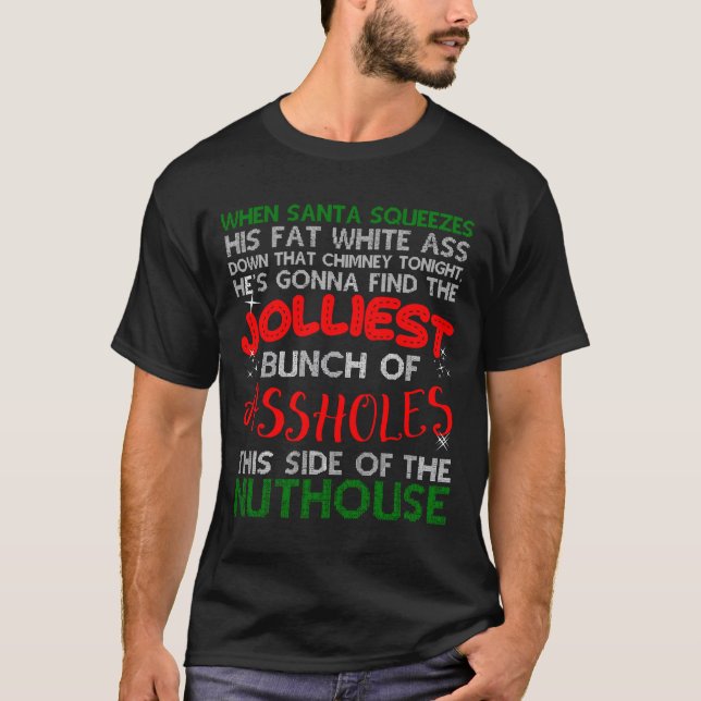 T-shirt Vacances de Noël Jolmost Bunch Vilain Noël X (Devant)