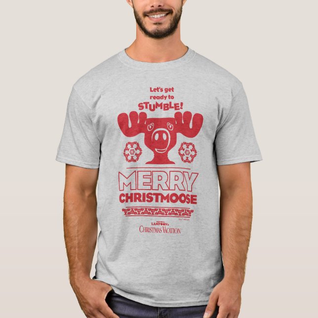 T-shirt Vacances de Noël | Joyeux Christmoose (Devant)