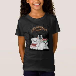 T-Shirt Vacances de Noël ours polaire manchot phoque