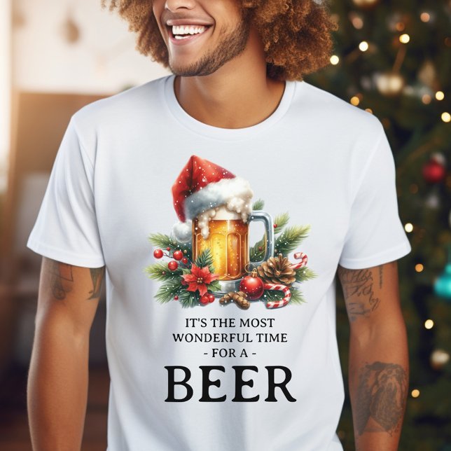 T-shirt Vacances de Noël pour la bière Homme drôle (Créateur téléchargé)