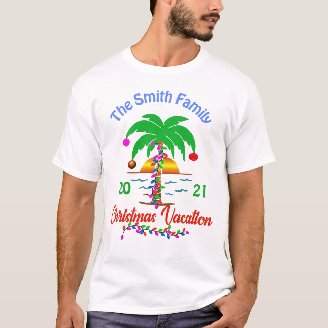 T-shirt Vacances de Noël Voyage Croisière Groupe Correspon (Devant)