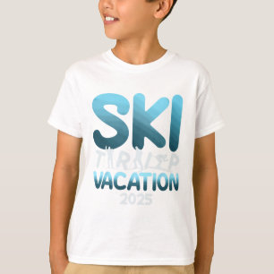 T-shirt Vacances de ski 2025 Hommes Femmes Ski drôle