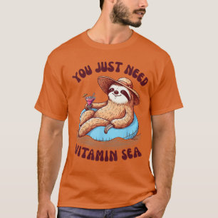 T-shirt Vacances d'été à la plage Sloth drôle Vous avez ju