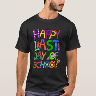 T-shirt Vacances D'Été Bonne Dernière Journée D'École Pour