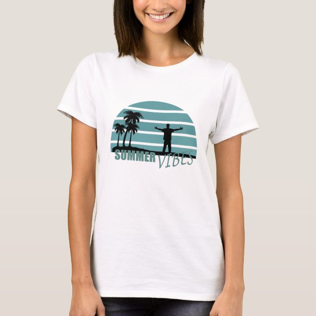 T-shirt vacances d'été en famille (Devant)