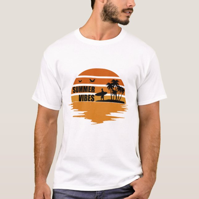 T-shirt vacances d'été en famille (Devant)