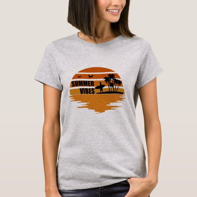 T-shirt vacances d'été en famille (Devant)