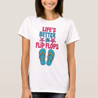 T-shirt Vacances d'été : Meilleure vie en tongs
