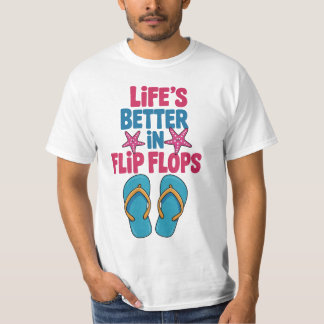 T-shirt Vacances d'été : Meilleure vie en tongs