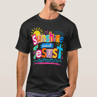 T-shirt Vacances d'été Soleil Jésus Christian Hawaï