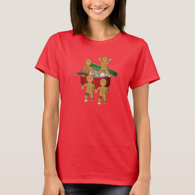 T-shirt Vacances Échapper Gingerbread Cookies mignons (Devant)