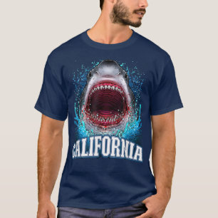 T-shirt Vacances en Californie Great White Shark Beach Tri