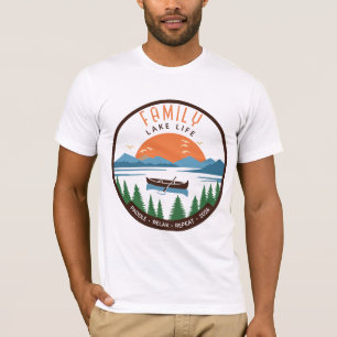 T-shirt Vacances en canoë au lac en famille