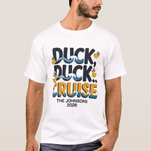 T-shirt Vacances en croisière Duck Duck Nom personnalisé e