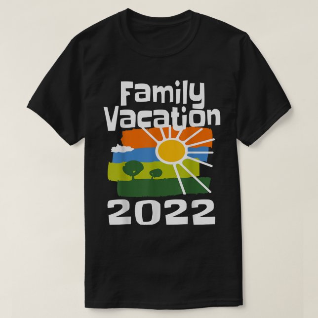 T-shirt Vacances en famille 2022 Évasion Voyage de plage S (Design devant)