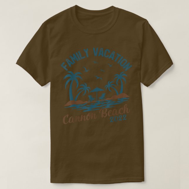 T-shirt Vacances en famille 2022 Palm Tree Oregon Cannon B (Design devant)