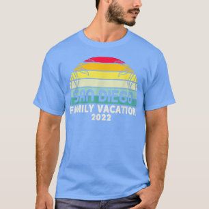 T-shirt Vacances en famille 2022 Retro San Diego Matching