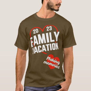 T-shirt Vacances en famille 2023 faire mémoire coeur
