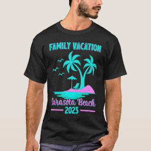 T-shirt Vacances en famille 2023 Palmier Floride Sarasota