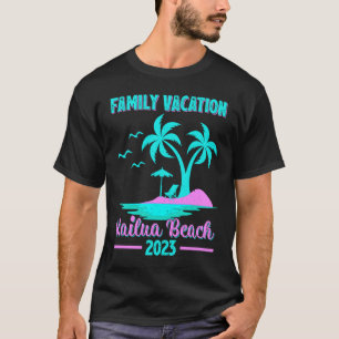 T-shirt Vacances en famille 2023 Palmier Hawaï Plage de Ka