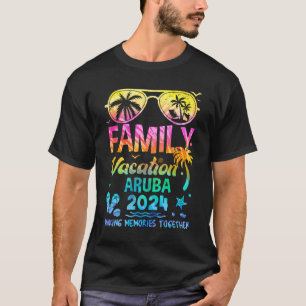 T-shirt Vacances en famille 2024 Aruba Matching Memories T
