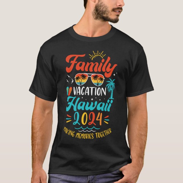 T-shirt Vacances en famille 2024 Hawaii Correspondance été (Devant)