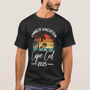 T-shirt Vacances en famille 2025 Vintage Massachusetts Cap