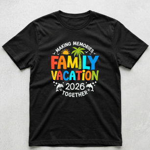 T-shirt Vacances en famille 2026 Été à la plage, tenue coo
