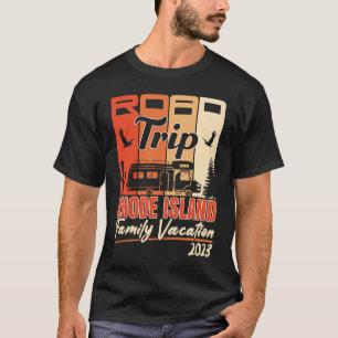 T-shirt Vacances en famille à Rhode Island en camping-car 