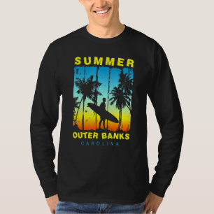 T-shirt Vacances en famille Carolina Outer Banks Sunset Be