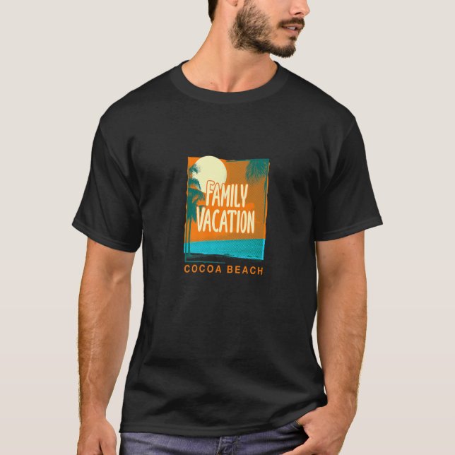T-shirt Vacances en famille Cocoa Beach Plage Florida Beac (Devant)