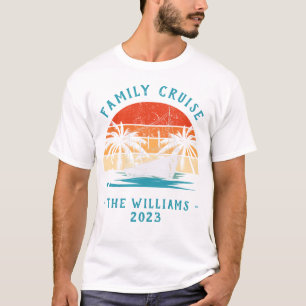 T-shirt Vacances en famille Croisière bateau Voyage Retro