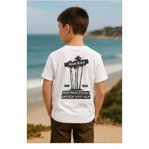 T-shirt Vacances en famille de jumelage noir et blanc