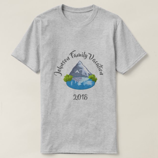 T-shirt Vacances en famille de montagne (Design devant)