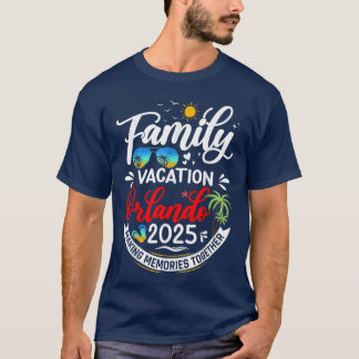 T-shirt Vacances en famille Orlando 2025 Plage Vacances en