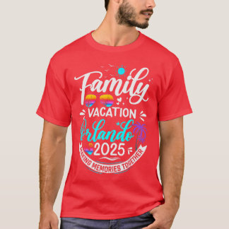 T-shirt Vacances en famille Orlando 2025 Plage Vacances en