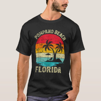 T-shirt Vacances en famille Vintage Retro Floride Pompano 