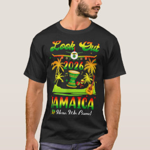 T-shirt Vacances en Jamaïque 2026 Nous arrivons tenue anni