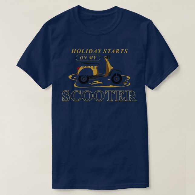 T-shirt Vacances en Scooter (Design devant)